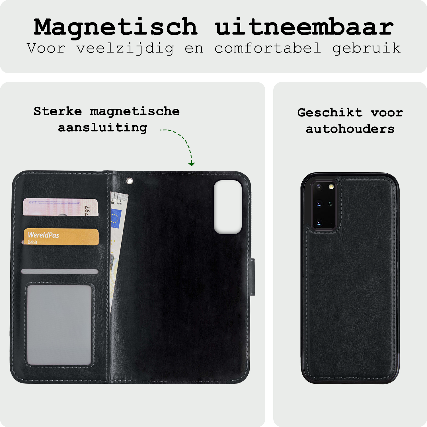 BASEY. Hoes Geschikt voor <model> Hoesje Bookcase Hoes 2-in-1 Cover Met Screenprotector - Hoesje Geschikt voor <model2> Hoes 2-in-1 Hoesje Case - <color>