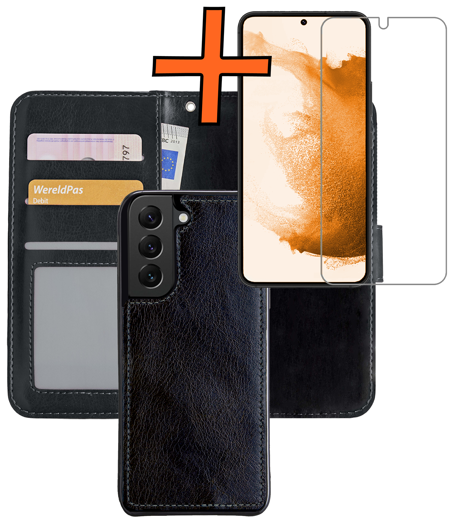 Nomfy Hoesje Geschikt voor <model> Hoesje 2-in-1 Bookcase Hoes Case Uitneembaar Met Screenprotector - Hoes Geschikt voor <model2> Hoes Cover - <color>