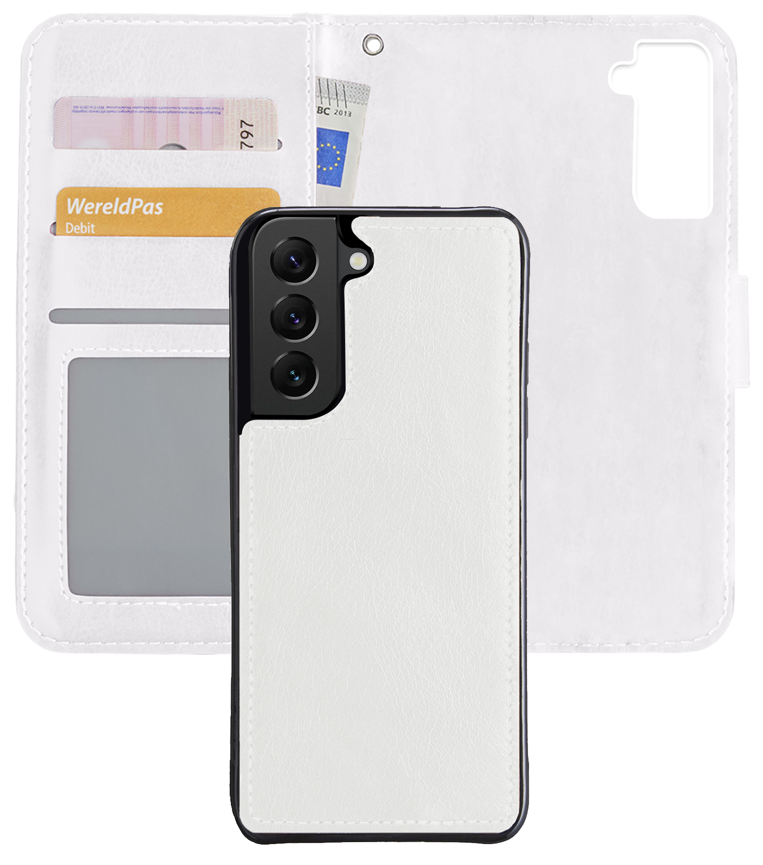 Nomfy Hoesje Geschikt voor <model> Hoesje 2-in-1 Bookcase Hoes Case Uitneembaar - Hoes Geschikt voor <model2> Hoes Cover - <color>