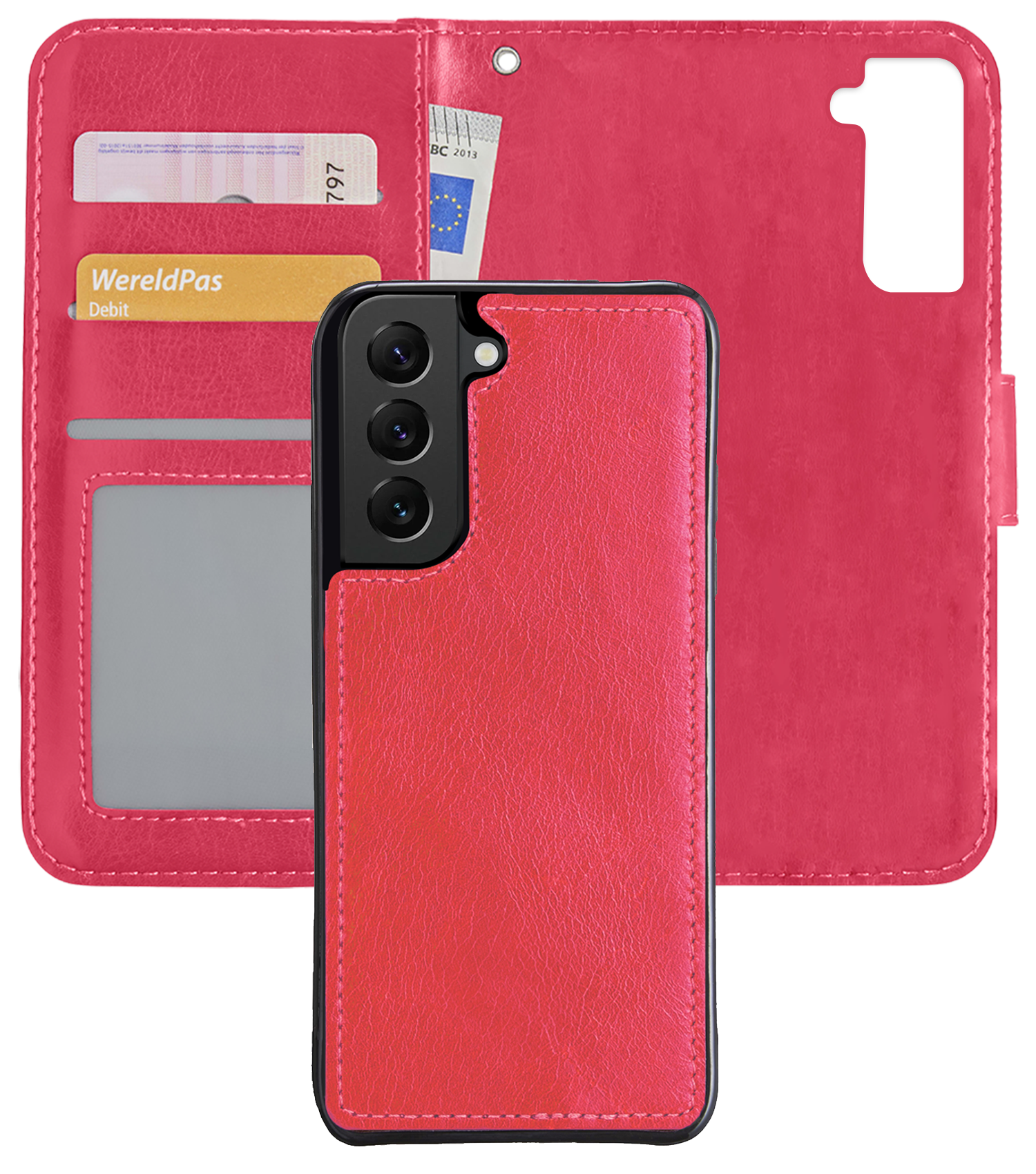 Nomfy Hoesje Geschikt voor <model> Hoesje 2-in-1 Bookcase Hoes Case Uitneembaar - Hoes Geschikt voor <model2> Hoes Cover - <color>