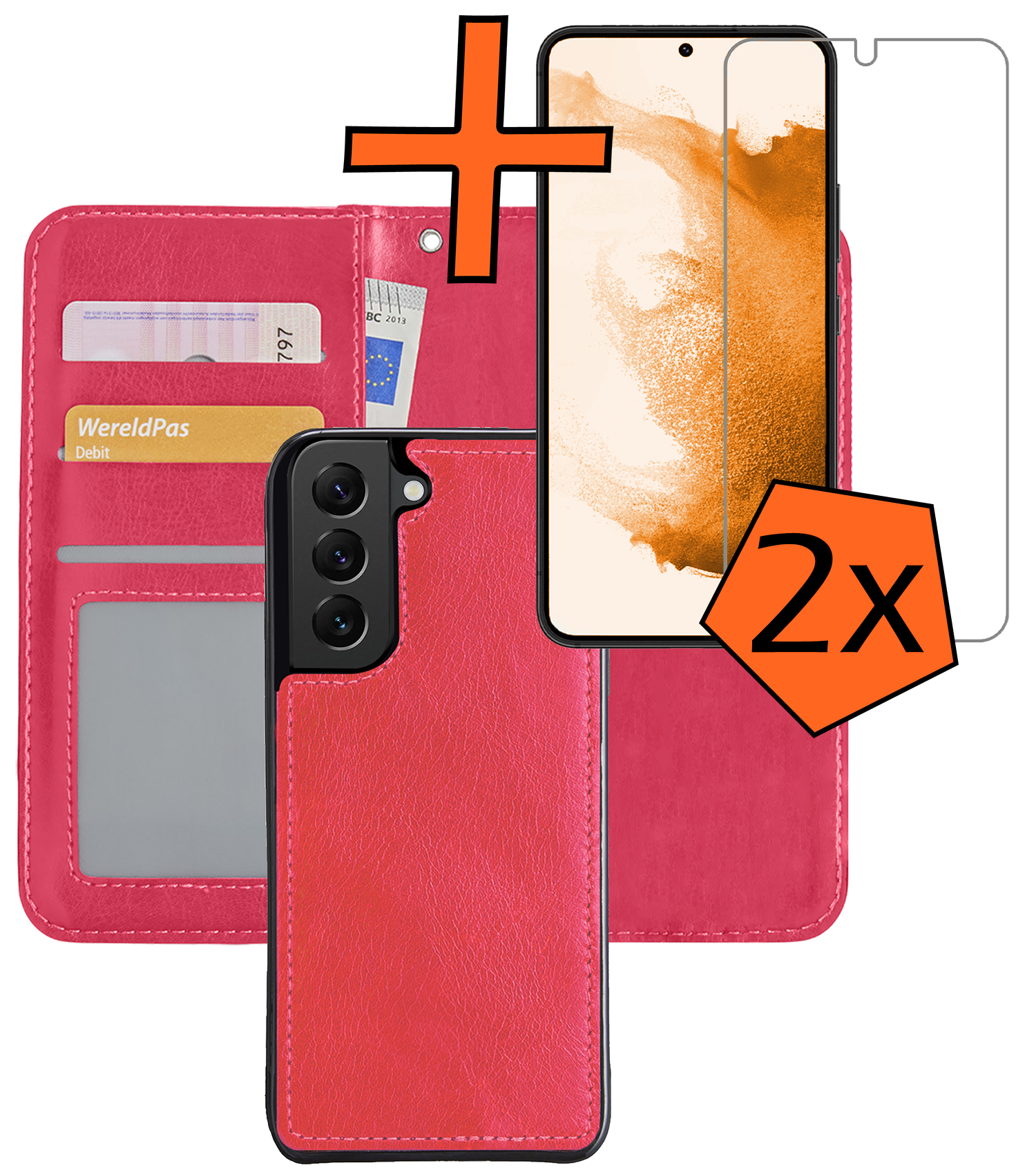 Nomfy Hoesje Geschikt voor <model> Hoesje 2-in-1 Bookcase Hoes Case Uitneembaar Met 2x Screenprotector - Hoes Geschikt voor <model2> Hoes Cover - <color>