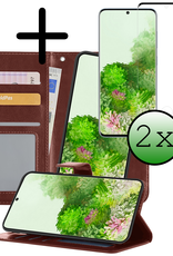 BASEY. Hoes Geschikt voor <model> Hoesje Bookcase Hoes 2-in-1 Cover Met 2x Screenprotector - Hoesje Geschikt voor <model2> Hoes 2-in-1 Hoesje Case - <color>