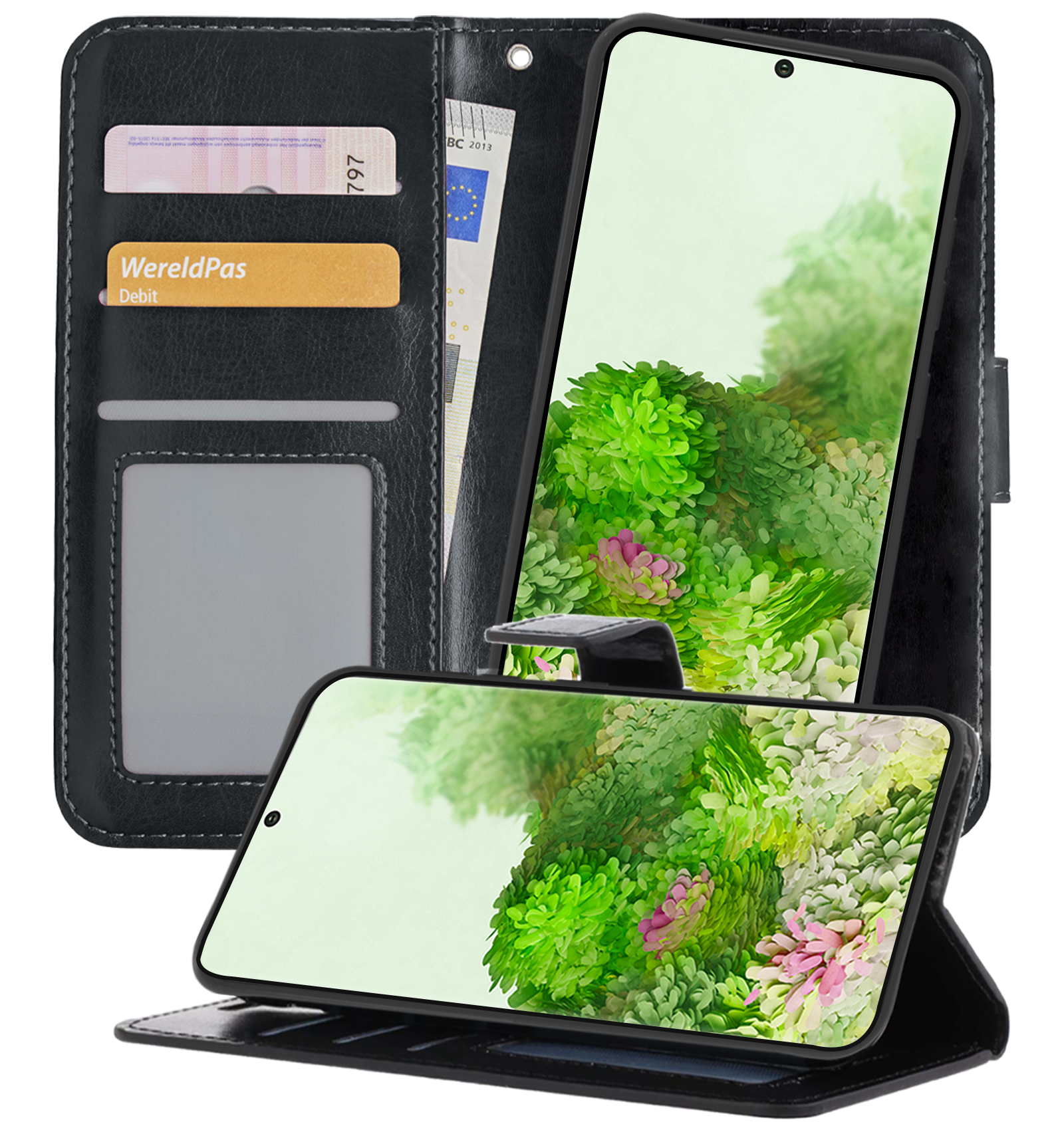 BASEY. Hoes Geschikt voor <model> Hoesje Bookcase Hoes 2-in-1 Cover - Hoesje Geschikt voor <model2> Hoes 2-in-1 Hoesje Case - <color>