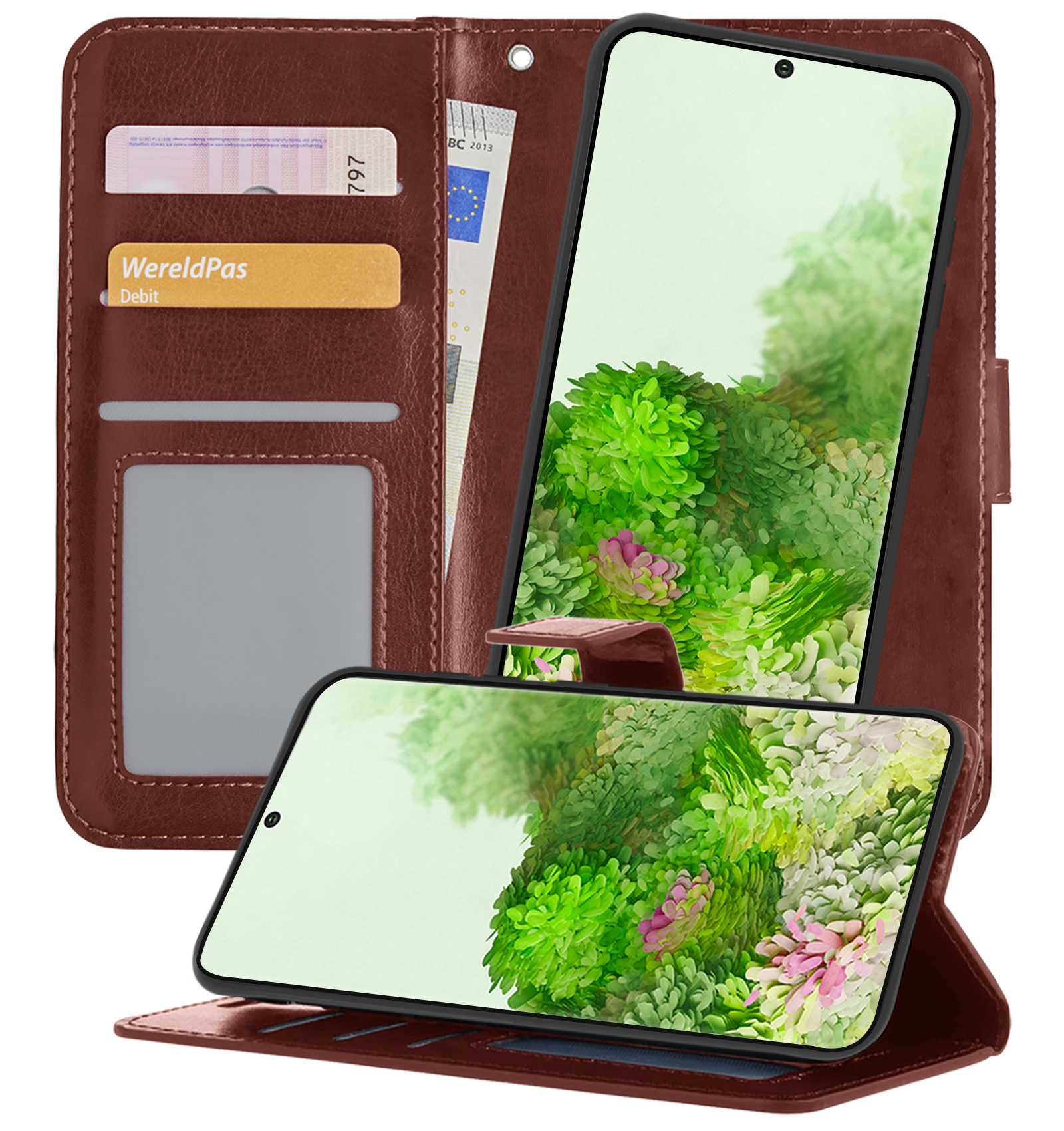 BASEY. Hoes Geschikt voor <model> Hoesje Bookcase Hoes 2-in-1 Cover - Hoesje Geschikt voor <model2> Hoes 2-in-1 Hoesje Case - <color>