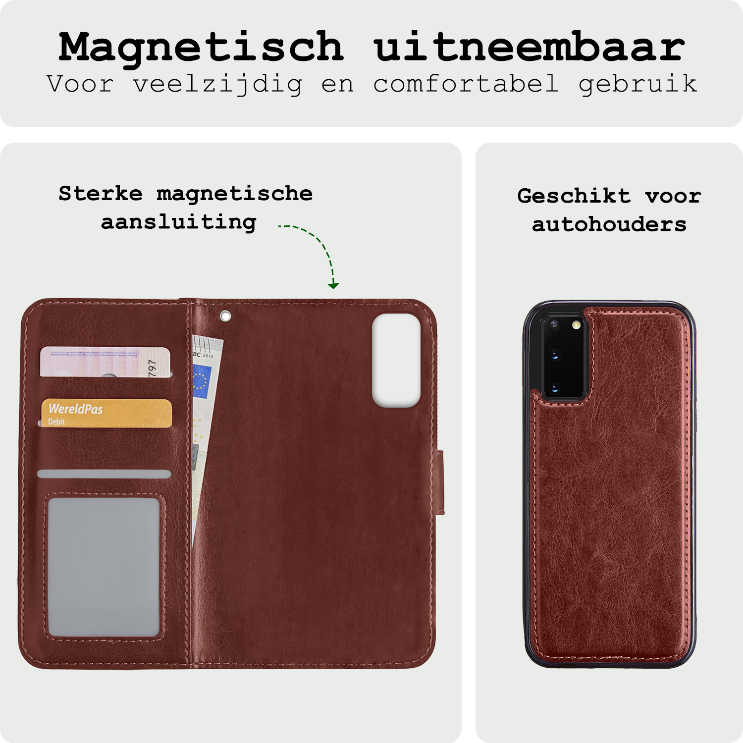 BASEY. Hoes Geschikt voor <model> Hoesje Bookcase Hoes 2-in-1 Cover - Hoesje Geschikt voor <model2> Hoes 2-in-1 Hoesje Case - <color>