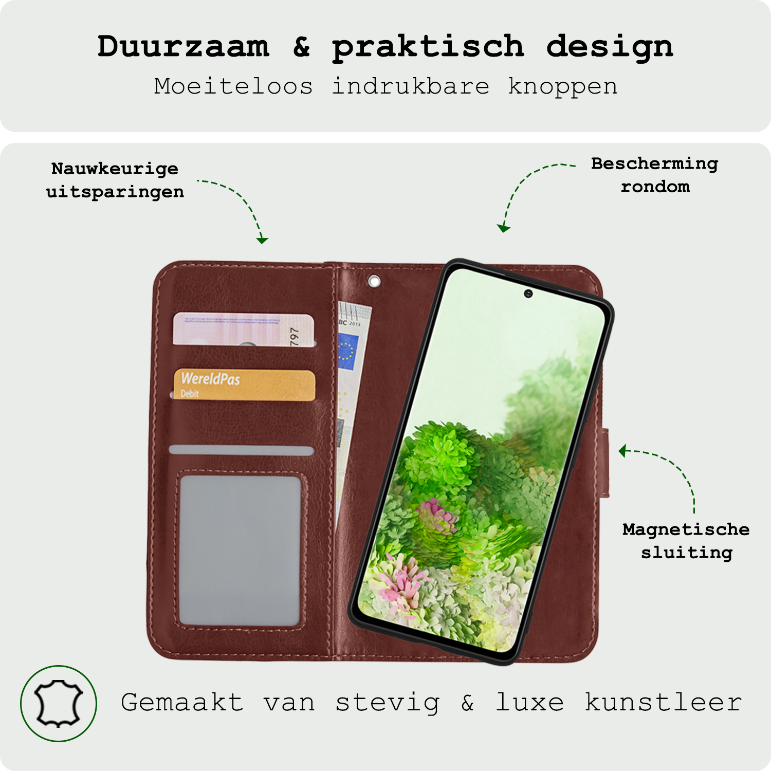 BASEY. Hoes Geschikt voor <model> Hoesje Bookcase Hoes 2-in-1 Cover - Hoesje Geschikt voor <model2> Hoes 2-in-1 Hoesje Case - <color>