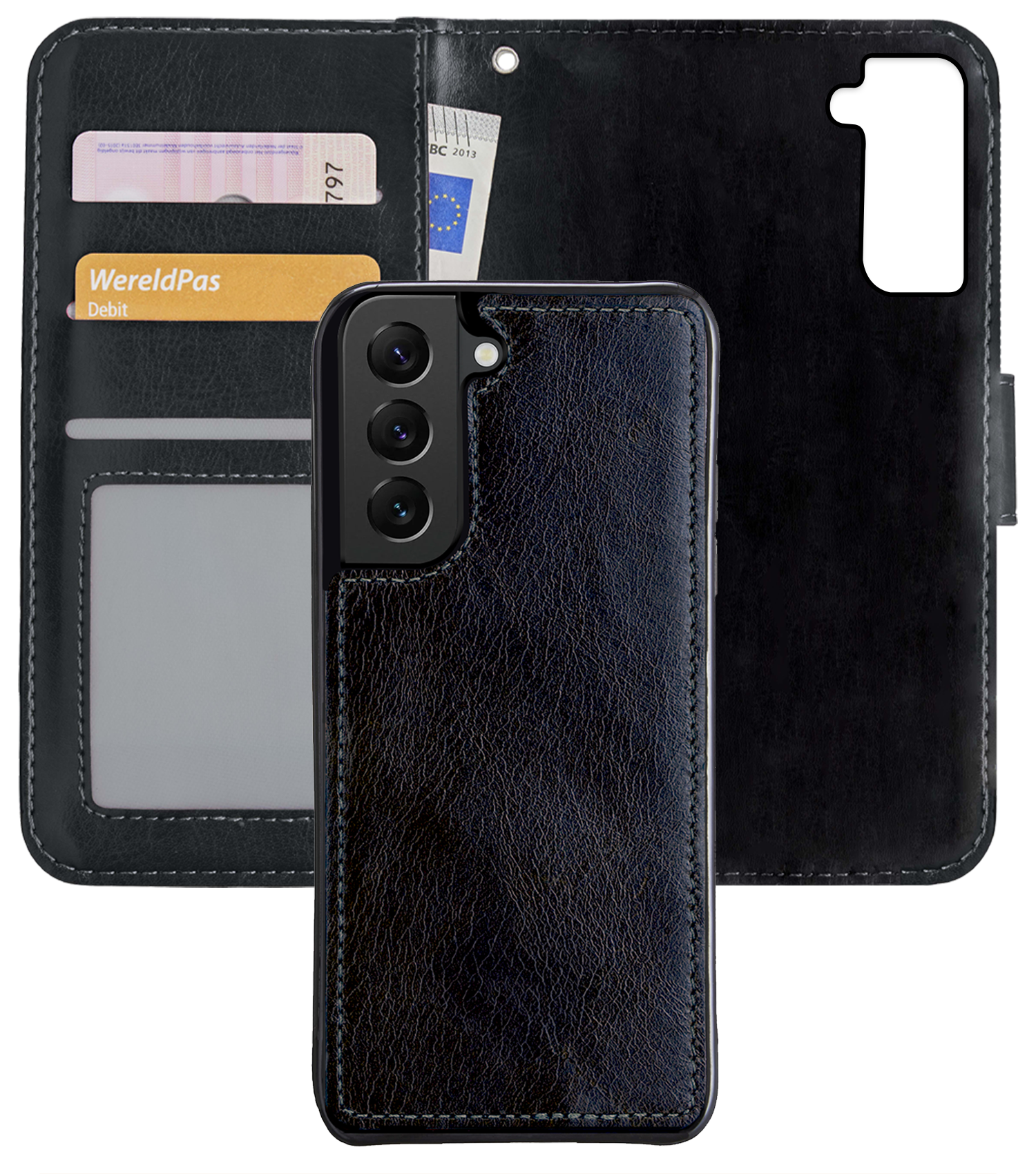 Nomfy Hoesje Geschikt voor <model> Hoesje 2-in-1 Bookcase Hoes Case Uitneembaar - Hoes Geschikt voor <model2> Hoes Cover - <color>