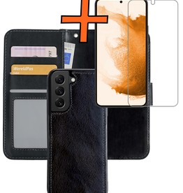 Nomfy Nomfy Samsung Galaxy S22 Hoesje Bookcase Uitneembaar Met Screenprotector - Zwart