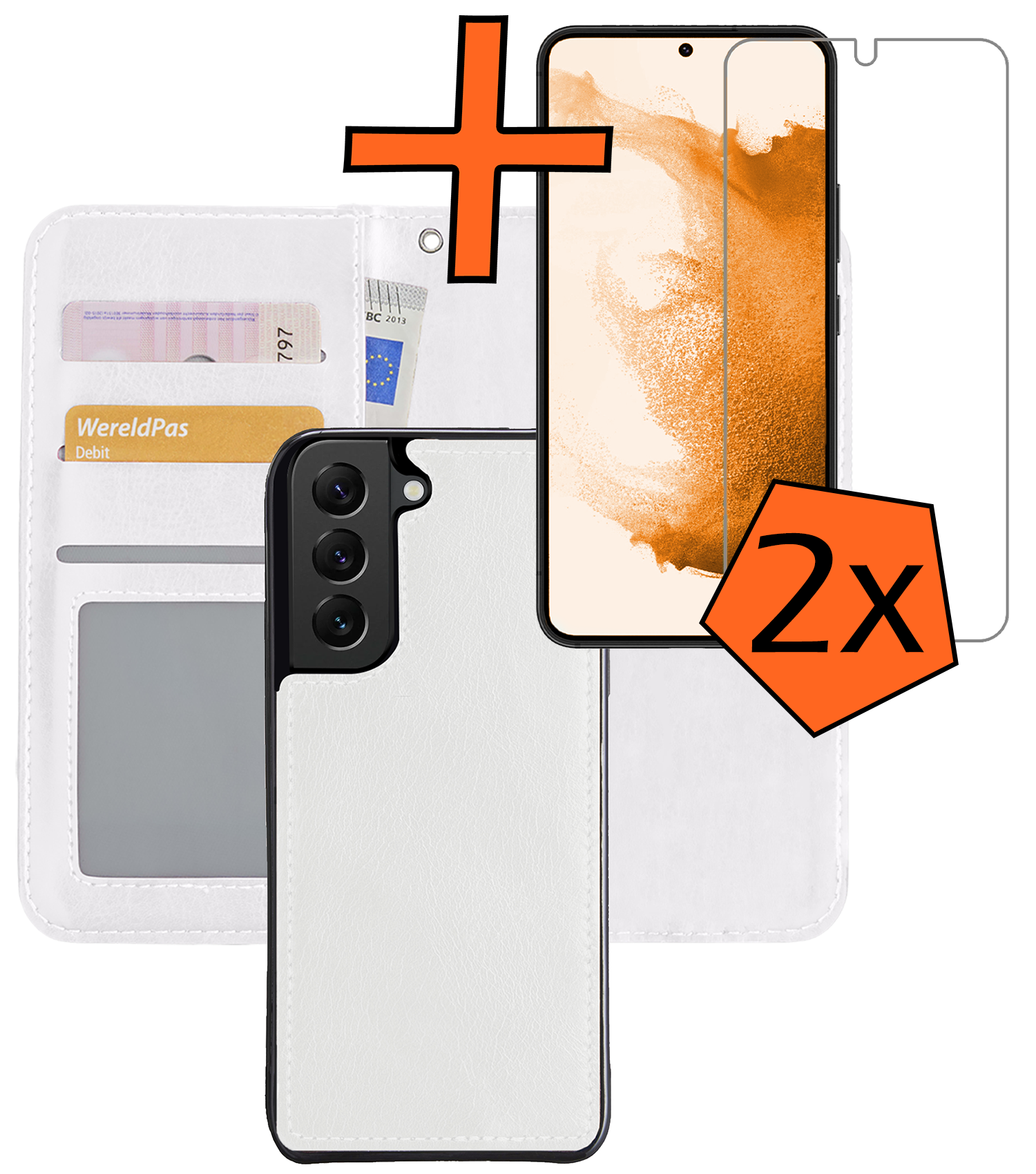 Nomfy Hoesje Geschikt voor <model> Hoesje 2-in-1 Bookcase Hoes Case Uitneembaar Met 2x Screenprotector - Hoes Geschikt voor <model2> Hoes Cover - <color>