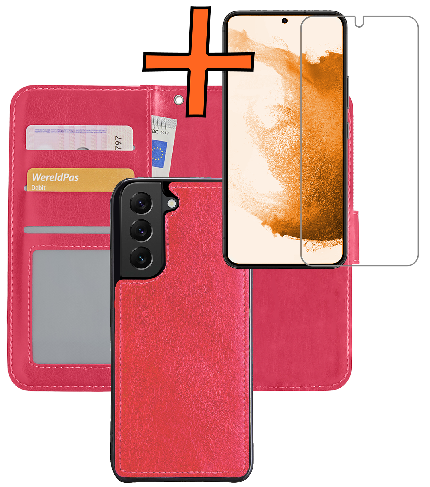 Nomfy Hoesje Geschikt voor <model> Hoesje 2-in-1 Bookcase Hoes Case Uitneembaar Met Screenprotector - Hoes Geschikt voor <model2> Hoes Cover - <color>