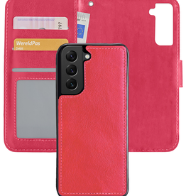 Nomfy Nomfy Samsung Galaxy S22 Hoesje Bookcase Uitneembaar - Donkerroze