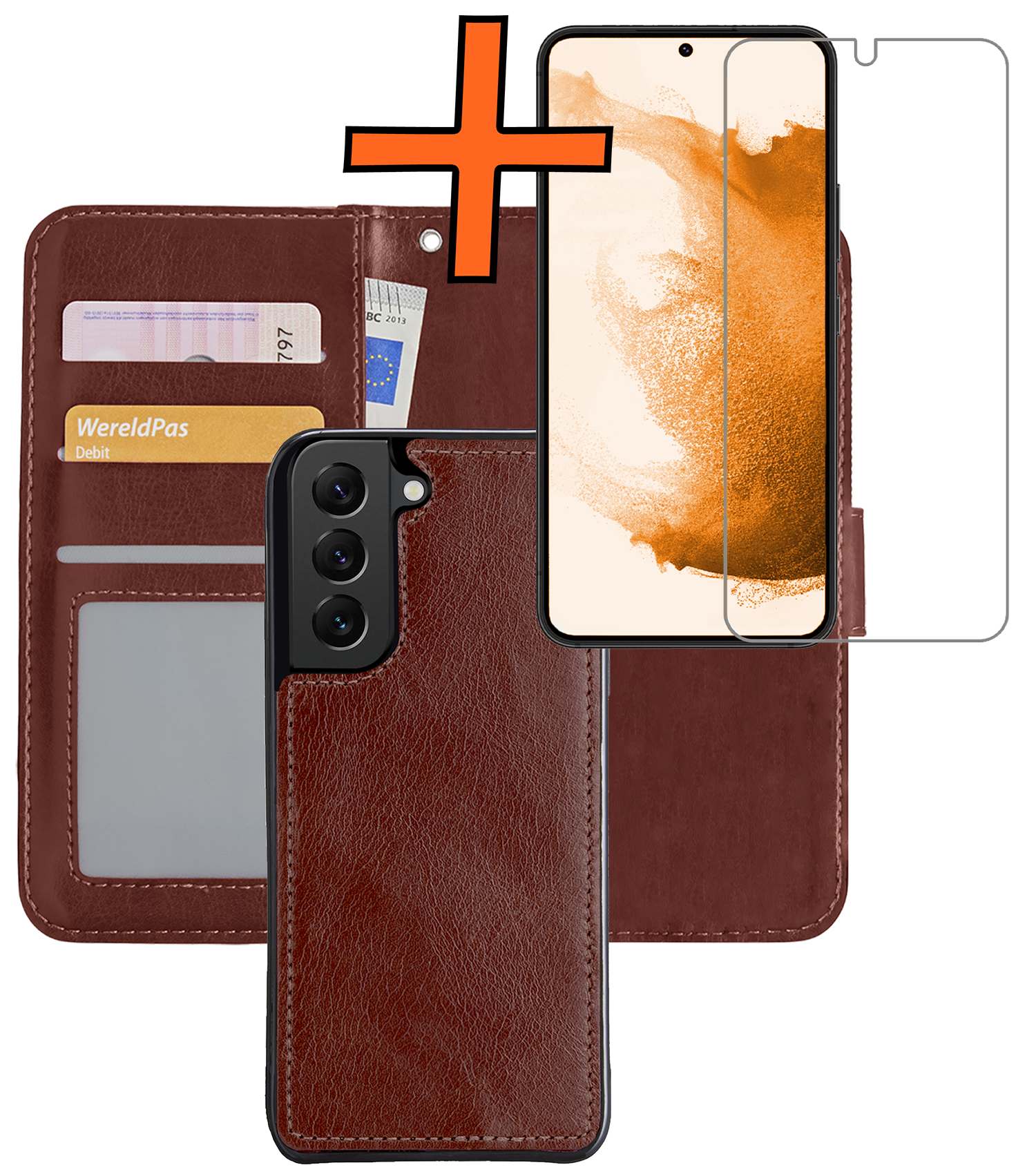 Nomfy Hoesje Geschikt voor <model> Hoesje 2-in-1 Bookcase Hoes Case Uitneembaar Met Screenprotector - Hoes Geschikt voor <model2> Hoes Cover - <color>