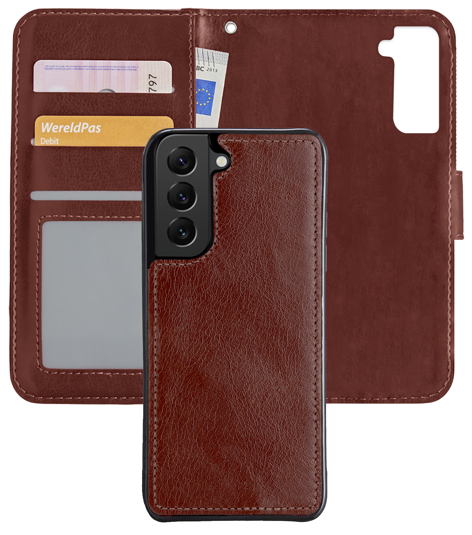 Nomfy Hoesje Geschikt voor <model> Hoesje 2-in-1 Bookcase Hoes Case Uitneembaar - Hoes Geschikt voor <model2> Hoes Cover - <color>