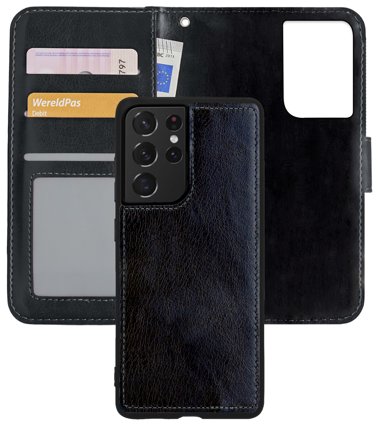 Nomfy Hoesje Geschikt voor <model> Hoesje 2-in-1 Bookcase Hoes Case Uitneembaar - Hoes Geschikt voor <model2> Hoes Cover - <color>