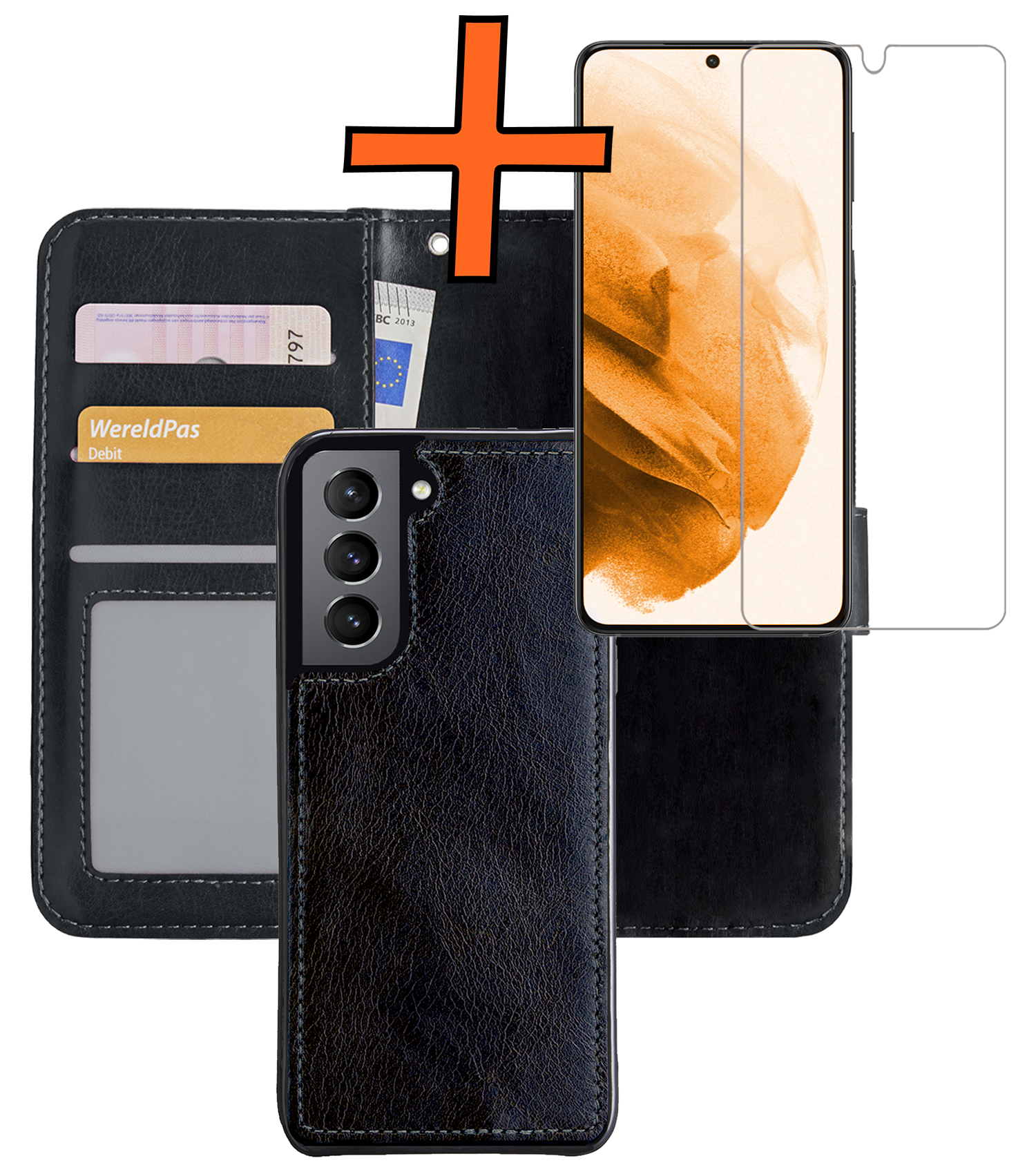 Nomfy Hoesje Geschikt voor <model> Hoesje 2-in-1 Bookcase Hoes Case Uitneembaar Met Screenprotector - Hoes Geschikt voor <model2> Hoes Cover - <color>