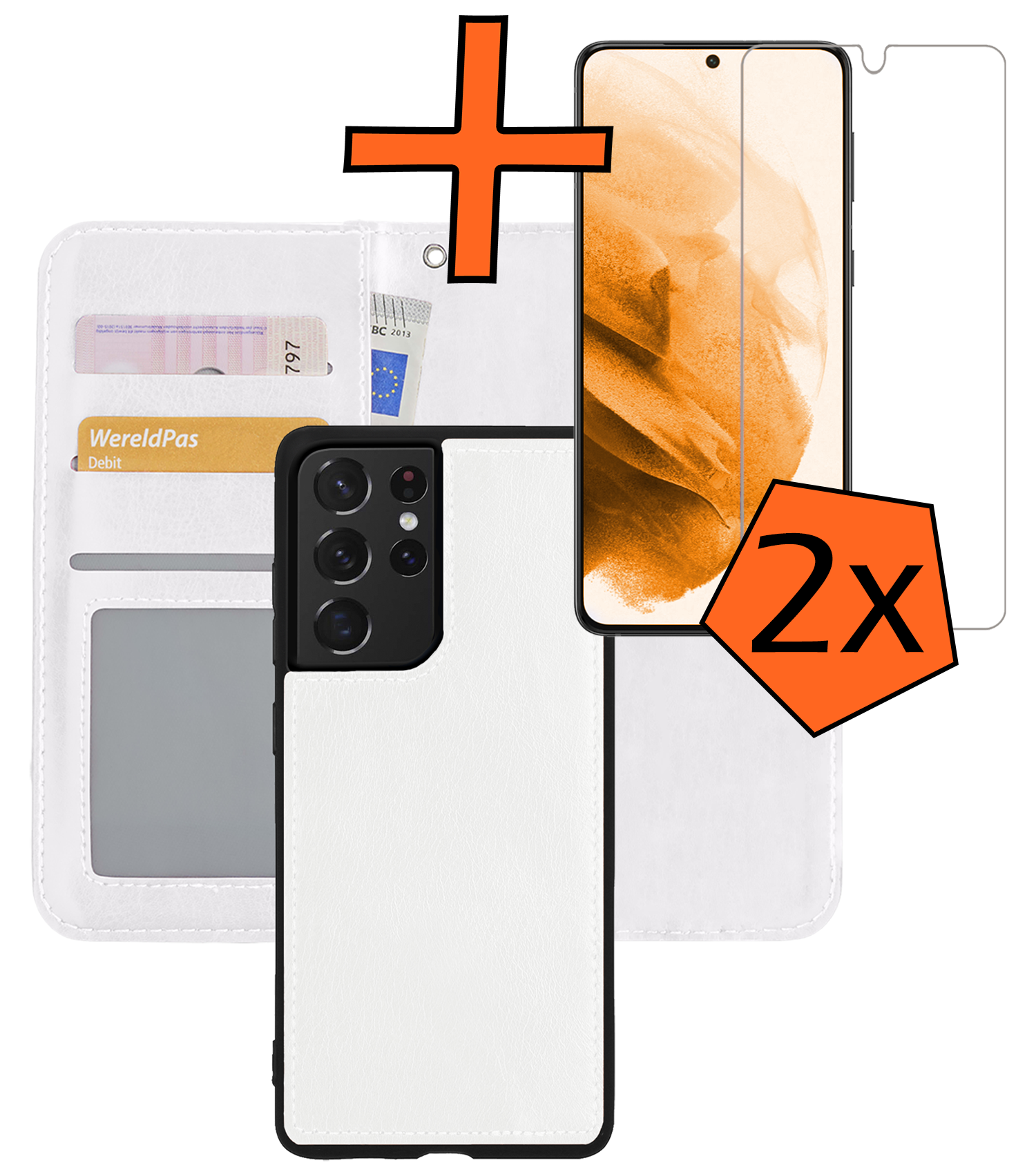 Nomfy Hoesje Geschikt voor <model> Hoesje 2-in-1 Bookcase Hoes Case Uitneembaar Met 2x Screenprotector - Hoes Geschikt voor <model2> Hoes Cover - <color>