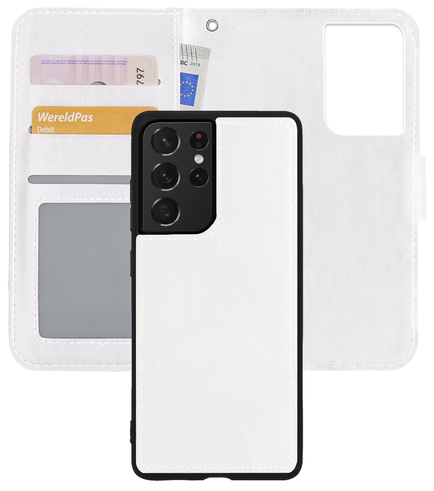 Nomfy Hoesje Geschikt voor <model> Hoesje 2-in-1 Bookcase Hoes Case Uitneembaar - Hoes Geschikt voor <model2> Hoes Cover - <color>