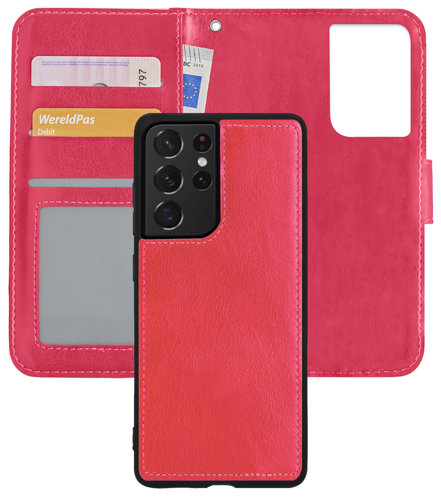 Nomfy Hoesje Geschikt voor <model> Hoesje 2-in-1 Bookcase Hoes Case Uitneembaar - Hoes Geschikt voor <model2> Hoes Cover - <color>