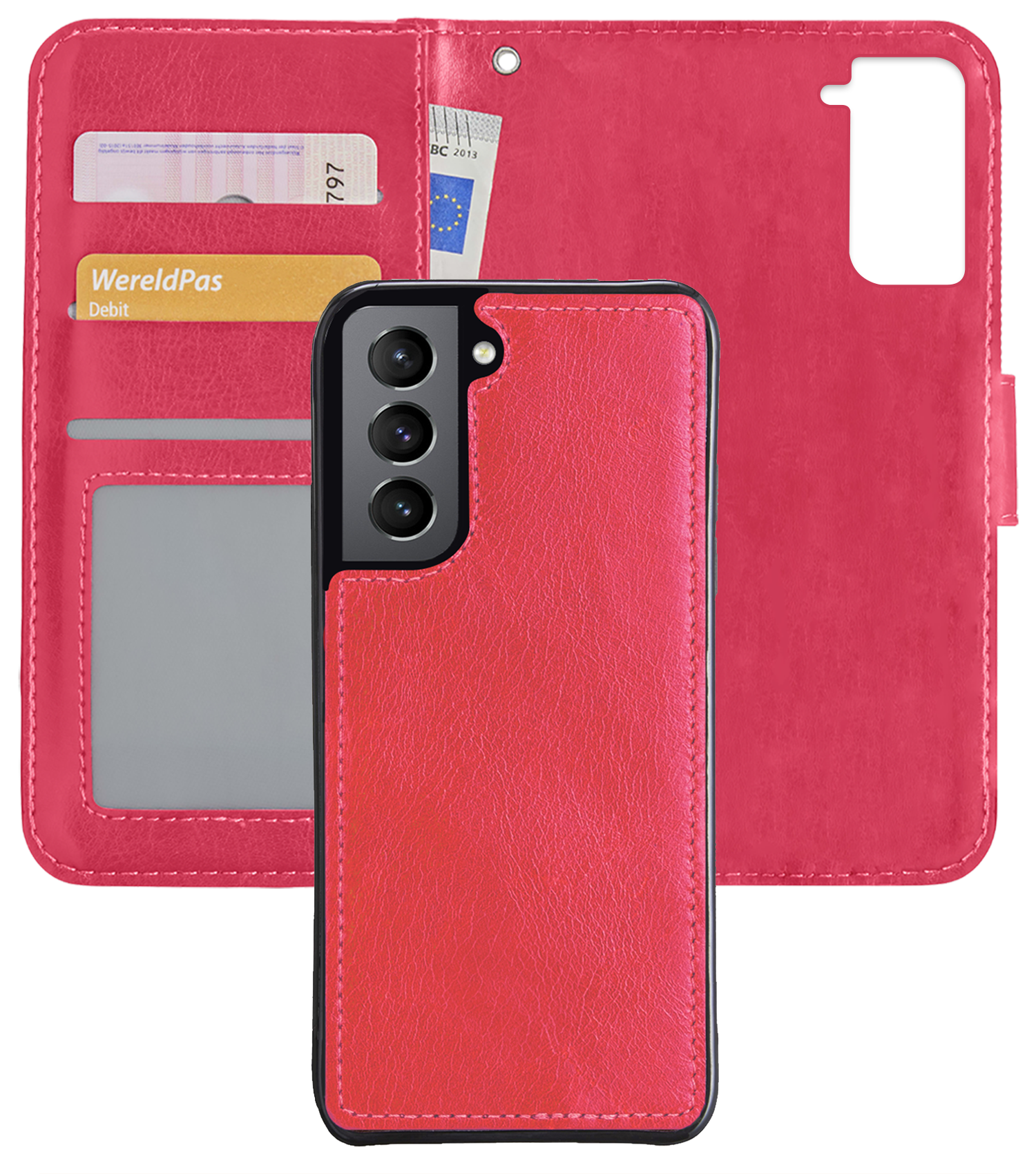 Nomfy Hoesje Geschikt voor <model> Hoesje 2-in-1 Bookcase Hoes Case Uitneembaar - Hoes Geschikt voor <model2> Hoes Cover - <color>