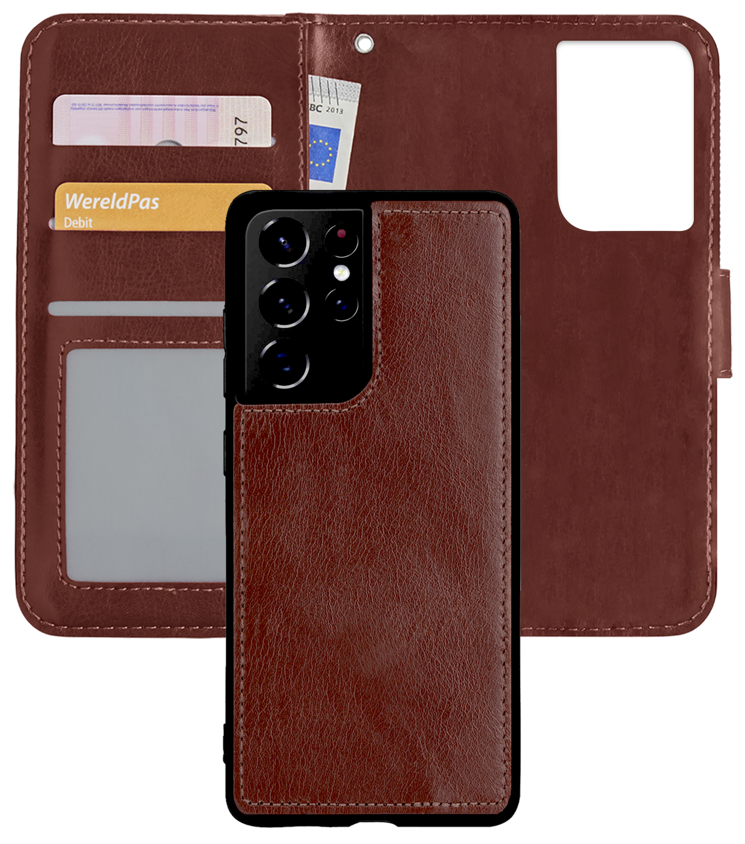 Nomfy Hoesje Geschikt voor <model> Hoesje 2-in-1 Bookcase Hoes Case Uitneembaar - Hoes Geschikt voor <model2> Hoes Cover - <color>