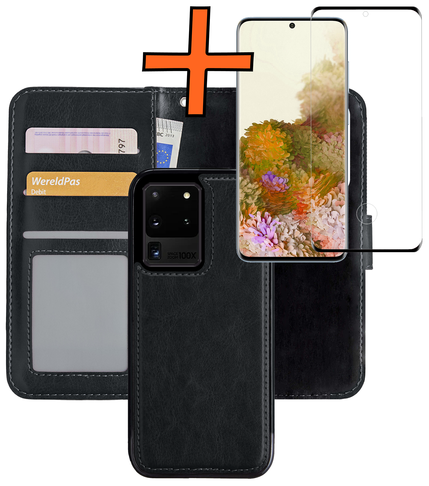 Nomfy Hoesje Geschikt voor <model> Hoesje 2-in-1 Bookcase Hoes Case Uitneembaar Met Screenprotector - Hoes Geschikt voor <model2> Hoes Cover - <color>