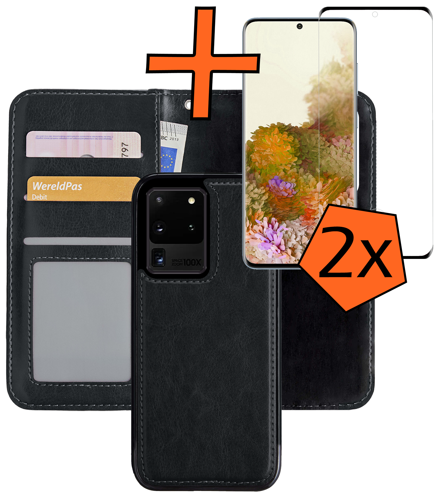 Nomfy Hoesje Geschikt voor <model> Hoesje 2-in-1 Bookcase Hoes Case Uitneembaar Met 2x Screenprotector - Hoes Geschikt voor <model2> Hoes Cover - <color>