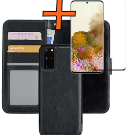 Nomfy Nomfy Samsung Galaxy S20 Plus Hoesje Bookcase Uitneembaar Met Screenprotector - Zwart
