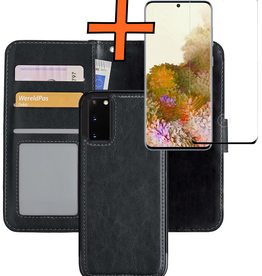 Nomfy Nomfy Samsung Galaxy S20 Hoesje Bookcase Uitneembaar Met Screenprotector - Zwart