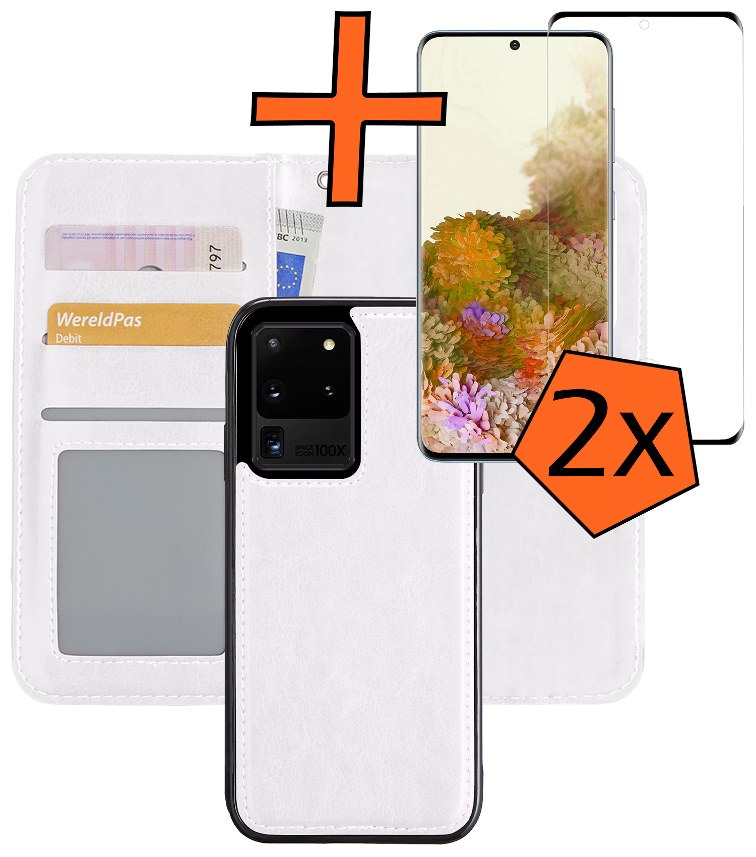 Nomfy Hoesje Geschikt voor <model> Hoesje 2-in-1 Bookcase Hoes Case Uitneembaar Met 2x Screenprotector - Hoes Geschikt voor <model2> Hoes Cover - <color>