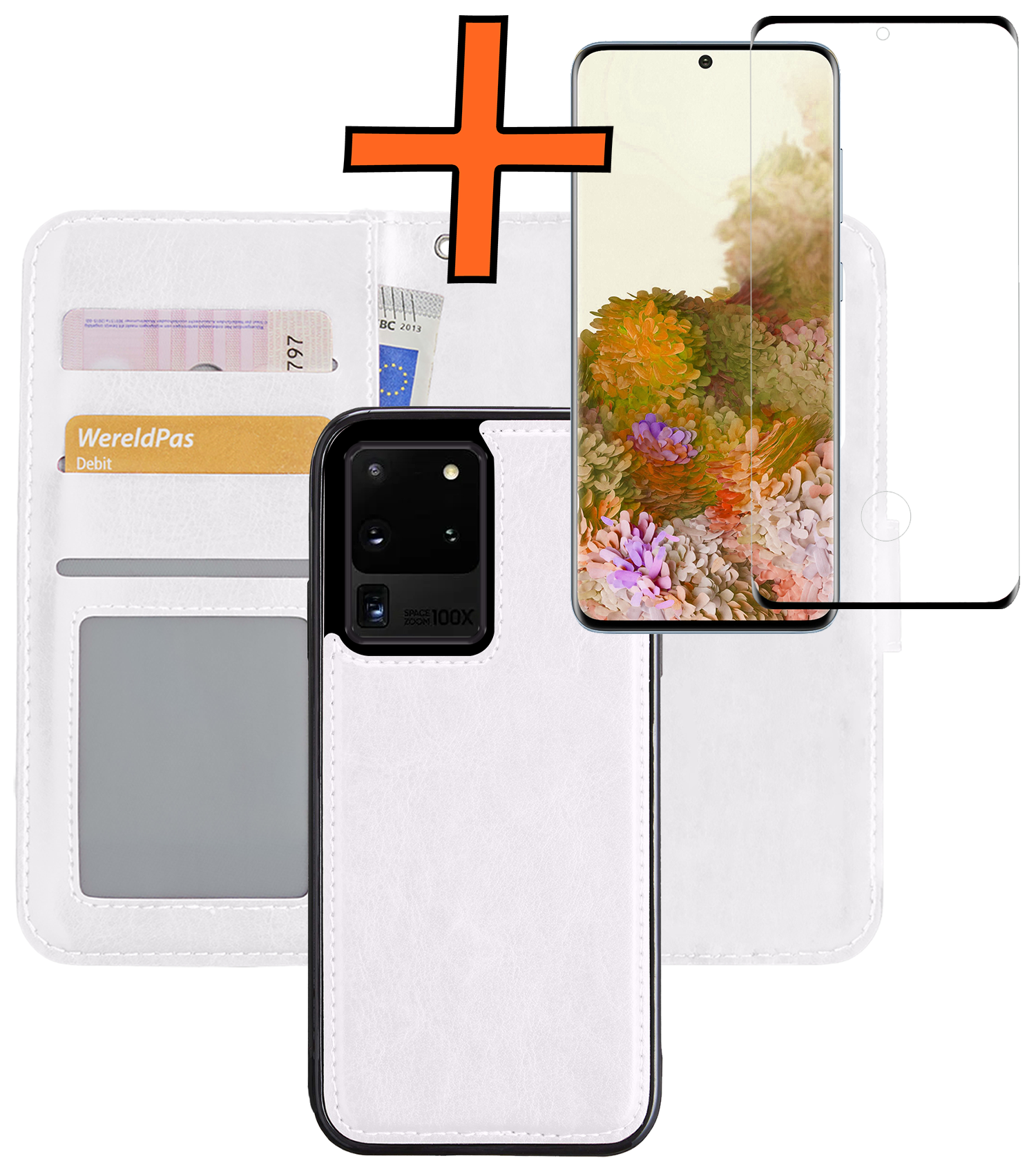 Nomfy Hoesje Geschikt voor <model> Hoesje 2-in-1 Bookcase Hoes Case Uitneembaar Met Screenprotector - Hoes Geschikt voor <model2> Hoes Cover - <color>