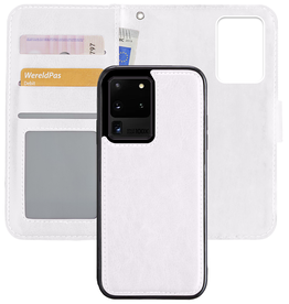 Nomfy Nomfy Samsung Galaxy S20 Ultra Hoesje Bookcase Uitneembaar - Wit