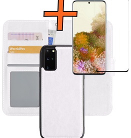 Nomfy Nomfy Samsung Galaxy S20 Plus Hoesje Bookcase Uitneembaar Met Screenprotector - Wit