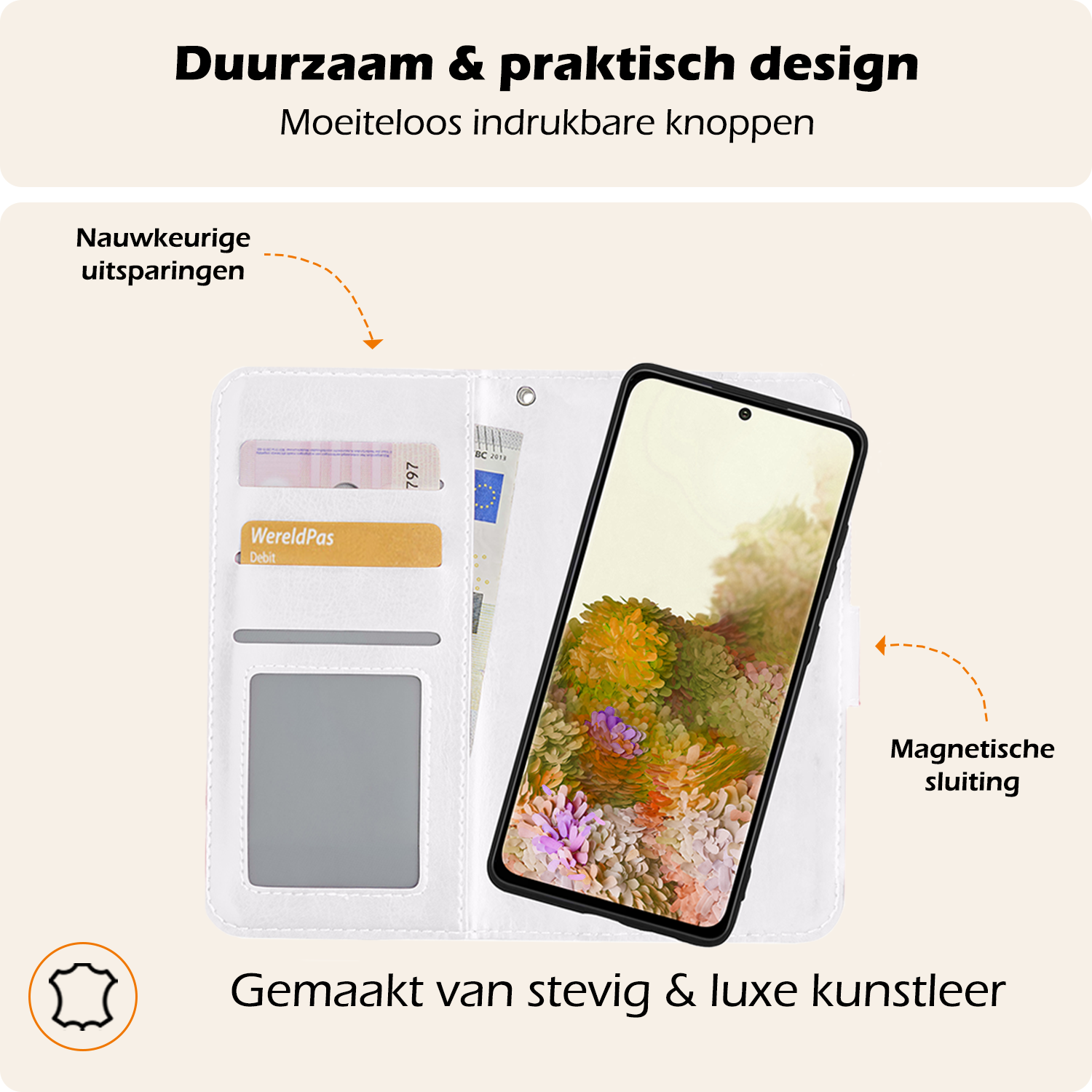 Nomfy Hoesje Geschikt voor <model> Hoesje 2-in-1 Bookcase Hoes Case Uitneembaar - Hoes Geschikt voor <model2> Hoes Cover - <color>