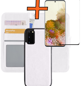 Nomfy Nomfy Samsung Galaxy S20 Hoesje Bookcase Uitneembaar Met Screenprotector - Wit