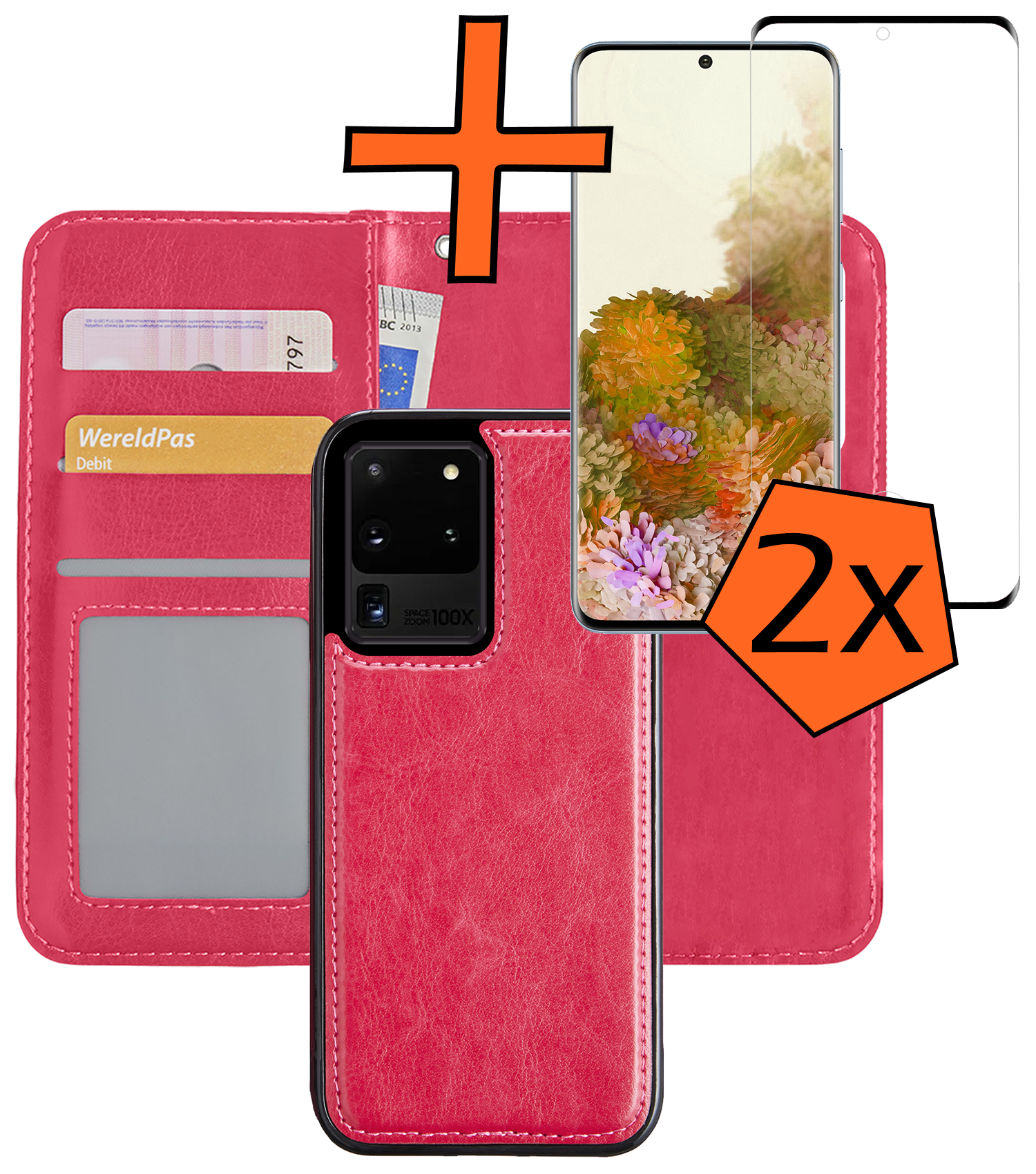 Nomfy Hoesje Geschikt voor <model> Hoesje 2-in-1 Bookcase Hoes Case Uitneembaar Met 2x Screenprotector - Hoes Geschikt voor <model2> Hoes Cover - <color>
