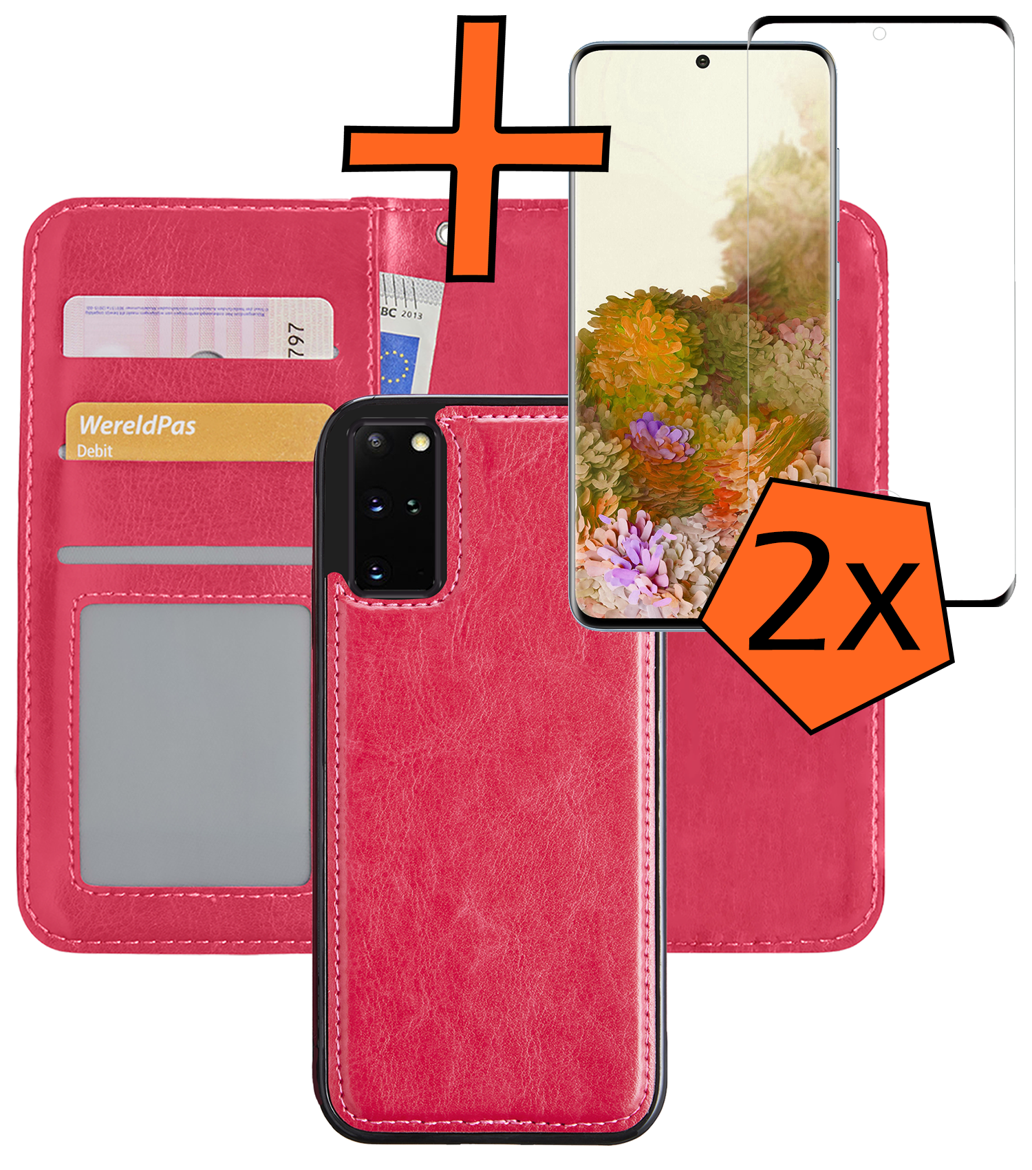 Nomfy Hoesje Geschikt voor <model> Hoesje 2-in-1 Bookcase Hoes Case Uitneembaar Met 2x Screenprotector - Hoes Geschikt voor <model2> Hoes Cover - <color>