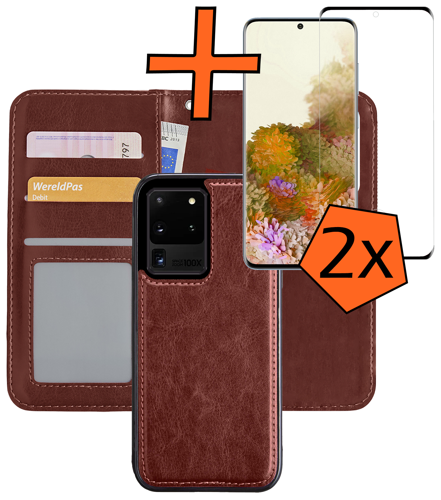 Nomfy Hoesje Geschikt voor <model> Hoesje 2-in-1 Bookcase Hoes Case Uitneembaar Met 2x Screenprotector - Hoes Geschikt voor <model2> Hoes Cover - <color>