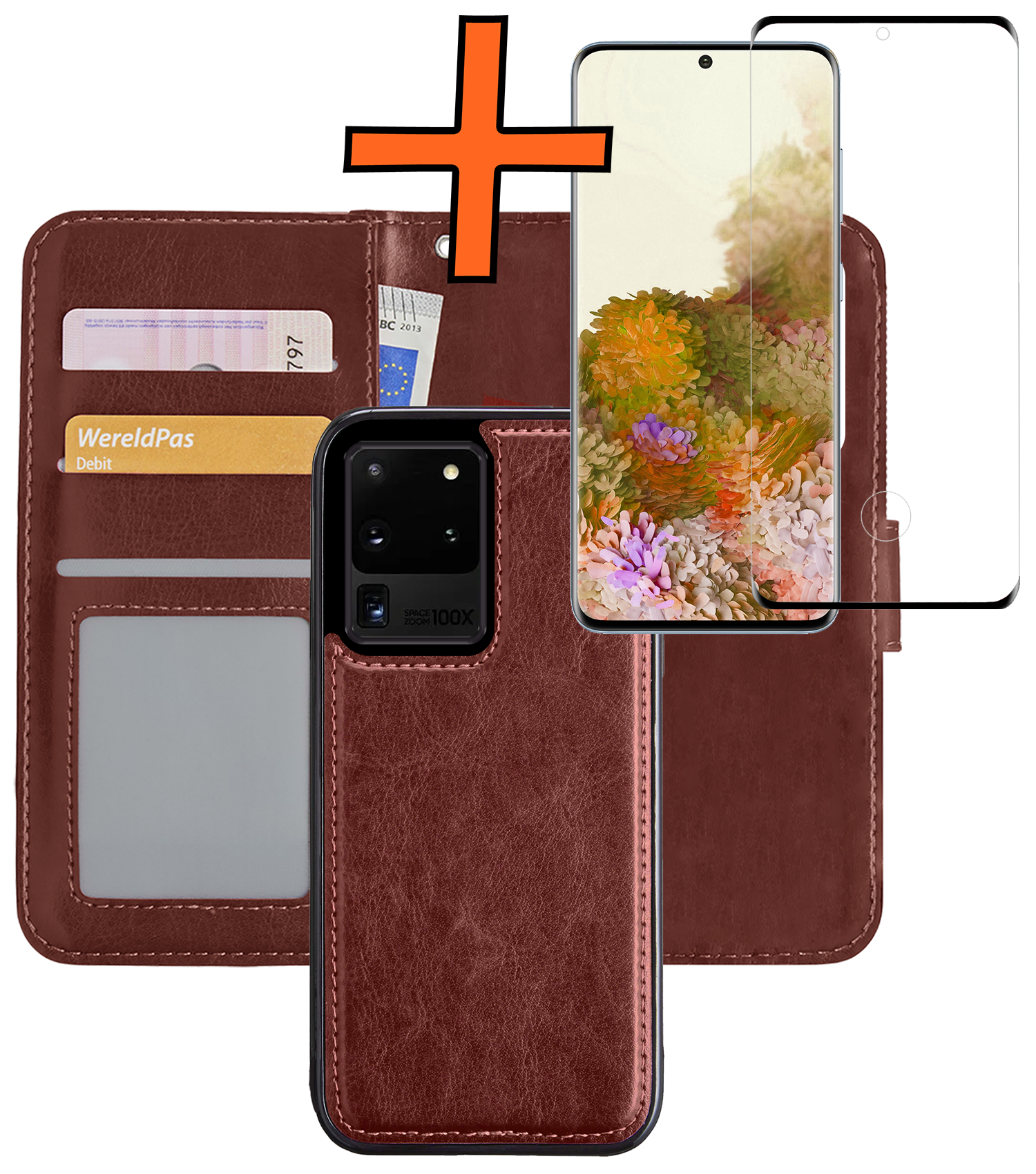 Nomfy Hoesje Geschikt voor <model> Hoesje 2-in-1 Bookcase Hoes Case Uitneembaar Met Screenprotector - Hoes Geschikt voor <model2> Hoes Cover - <color>