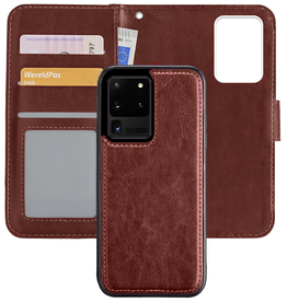 Nomfy Nomfy Samsung Galaxy S20 Ultra Hoesje Bookcase Uitneembaar - Bruin