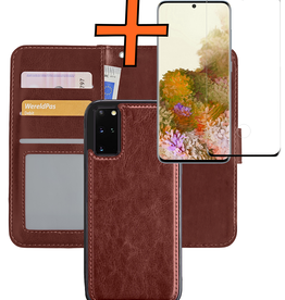 Nomfy Nomfy Samsung Galaxy S20 Plus Hoesje Bookcase Uitneembaar Met Screenprotector - Bruin