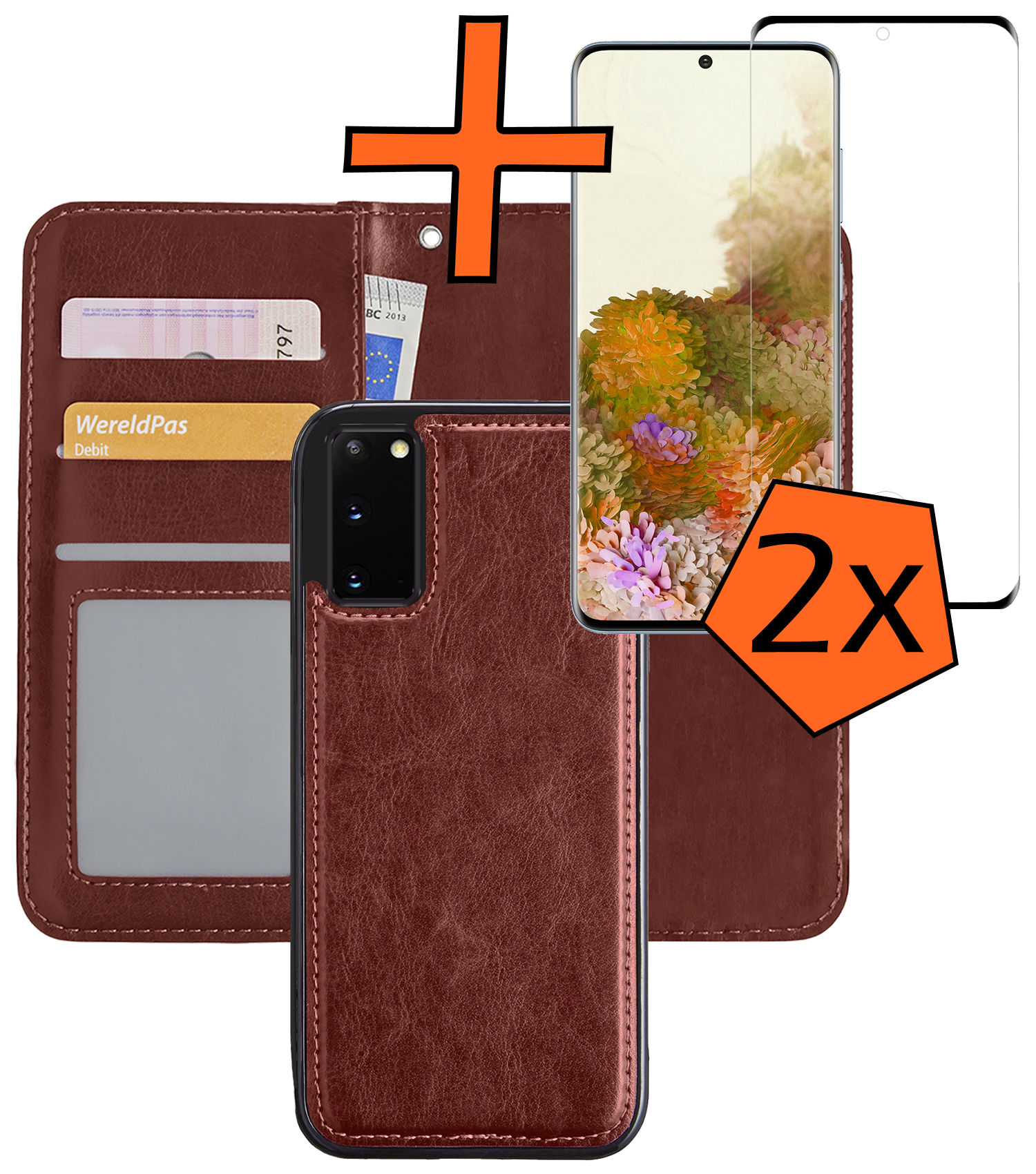 Nomfy Hoesje Geschikt voor <model> Hoesje 2-in-1 Bookcase Hoes Case Uitneembaar Met 2x Screenprotector - Hoes Geschikt voor <model2> Hoes Cover - <color>
