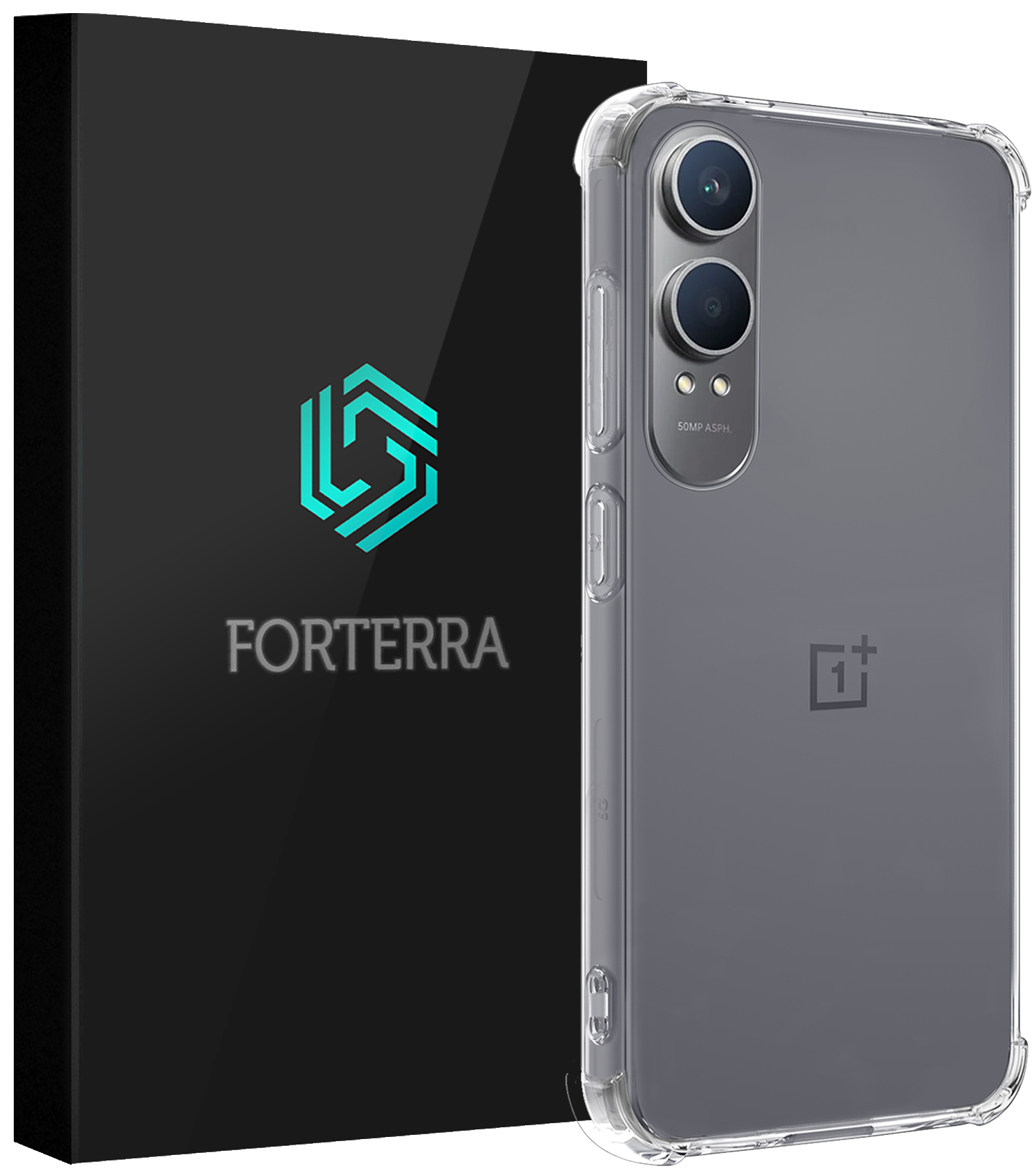 Forterra Hoesje Geschikt voor OnePlus Nord CE4 Lite Hoesje Siliconen Shock Proof Case Hoes - Hoes Geschikt voor OnePlus Nord CE4 Lite Hoes Cover Case Shockproof - Transparant
