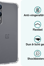 Forterra Hoesje Geschikt voor OnePlus Nord CE4 Lite Hoesje Siliconen Shock Proof Case Hoes - Hoes Geschikt voor OnePlus Nord CE4 Lite Hoes Cover Case Shockproof - Transparant - 2 PACK