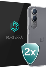 Forterra Hoesje Geschikt voor OnePlus Nord CE4 Lite Hoesje Siliconen Case Hoes - Hoes Geschikt voor OnePlus Nord CE4 Lite Hoes Cover Case - Transparant - 2 PACK