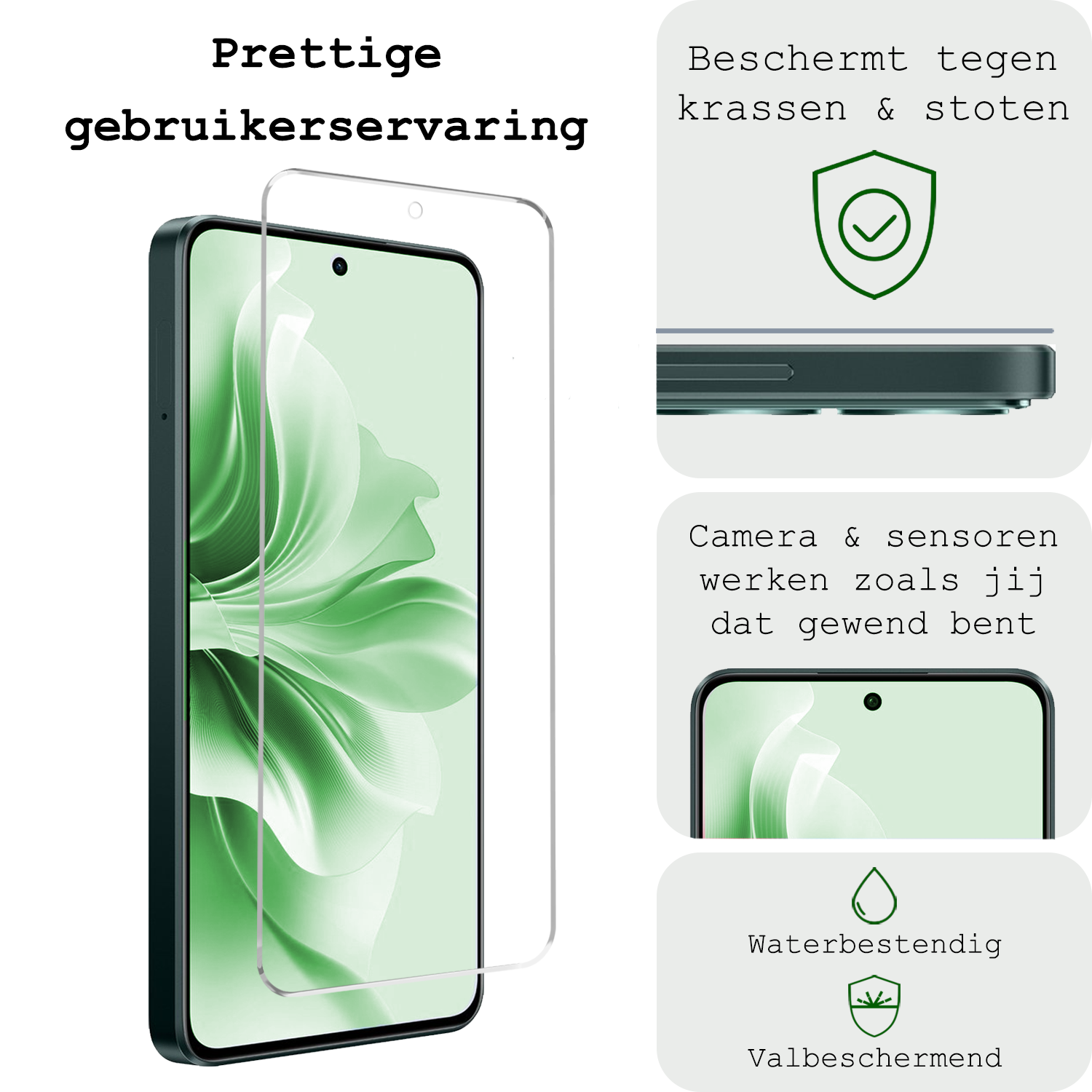 BASEY. Screenprotector Geschikt voor Oppo Reno11 F Screenprotector Glas Gehard Tempered Glass - Screenprotector Geschikt voor Oppo Reno11 F Screen Protector Screen Cover - 2 PACK