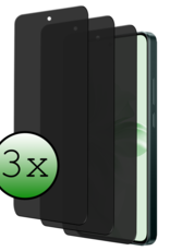 BASEY. Screenprotector Geschikt voor Oppo Reno11 F Screenprotector Privacy Glas Gehard Full Cover - Screenprotector Geschikt voor Oppo Reno11 F Screenprotector Privacy Tempered Glass - 3 PACK