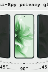 BASEY. Screenprotector Geschikt voor Oppo Reno11 F Screenprotector Privacy Glas Gehard Full Cover - Screenprotector Geschikt voor Oppo Reno11 F Screenprotector Privacy Tempered Glass - 3 PACK