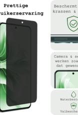 BASEY. Screenprotector Geschikt voor Oppo Reno11 F Screenprotector Privacy Glas Gehard Full Cover - Screenprotector Geschikt voor Oppo Reno11 F Screenprotector Privacy Tempered Glass - 3 PACK