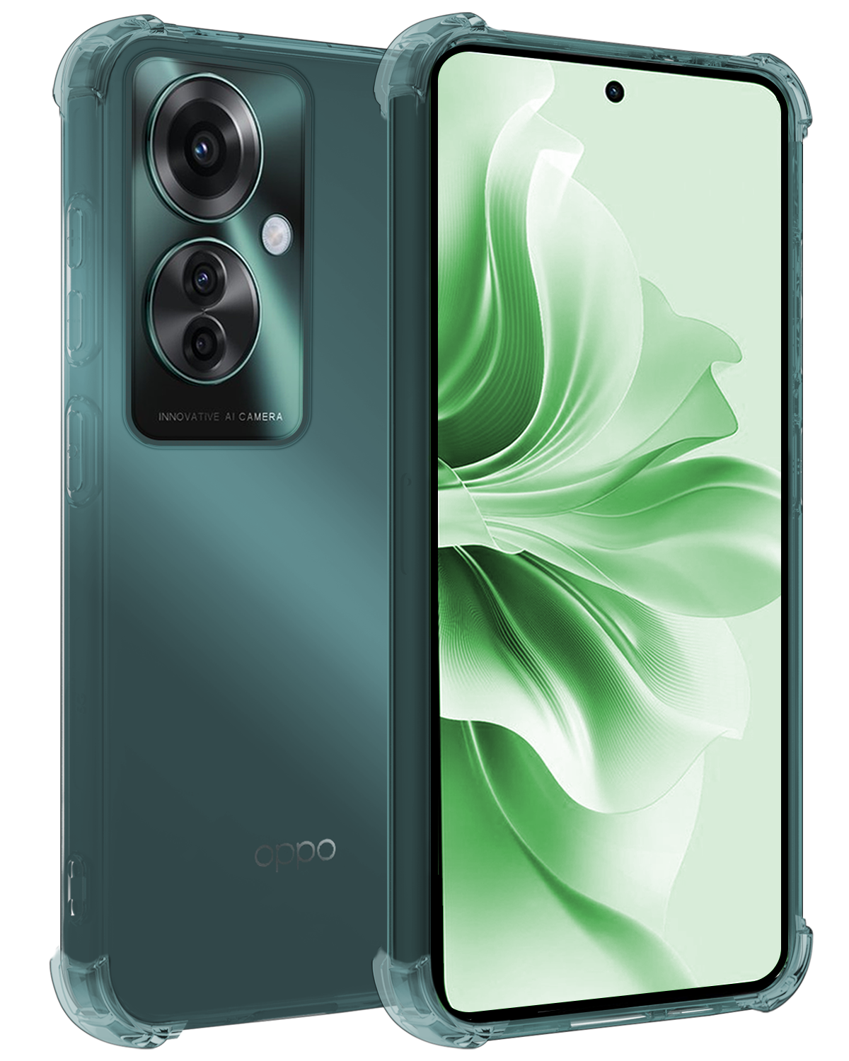 BASEY. Hoesje Geschikt voor Oppo Reno11 F Hoesje Siliconen Shock Proof Case Hoes - Hoes Geschikt voor Oppo Reno11 F Hoes Cover Case Shockproof - Transparant