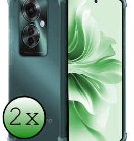 BASEY. BASEY. Oppo Reno11 F Hoesje Shockproof - Transparant - 2 PACK